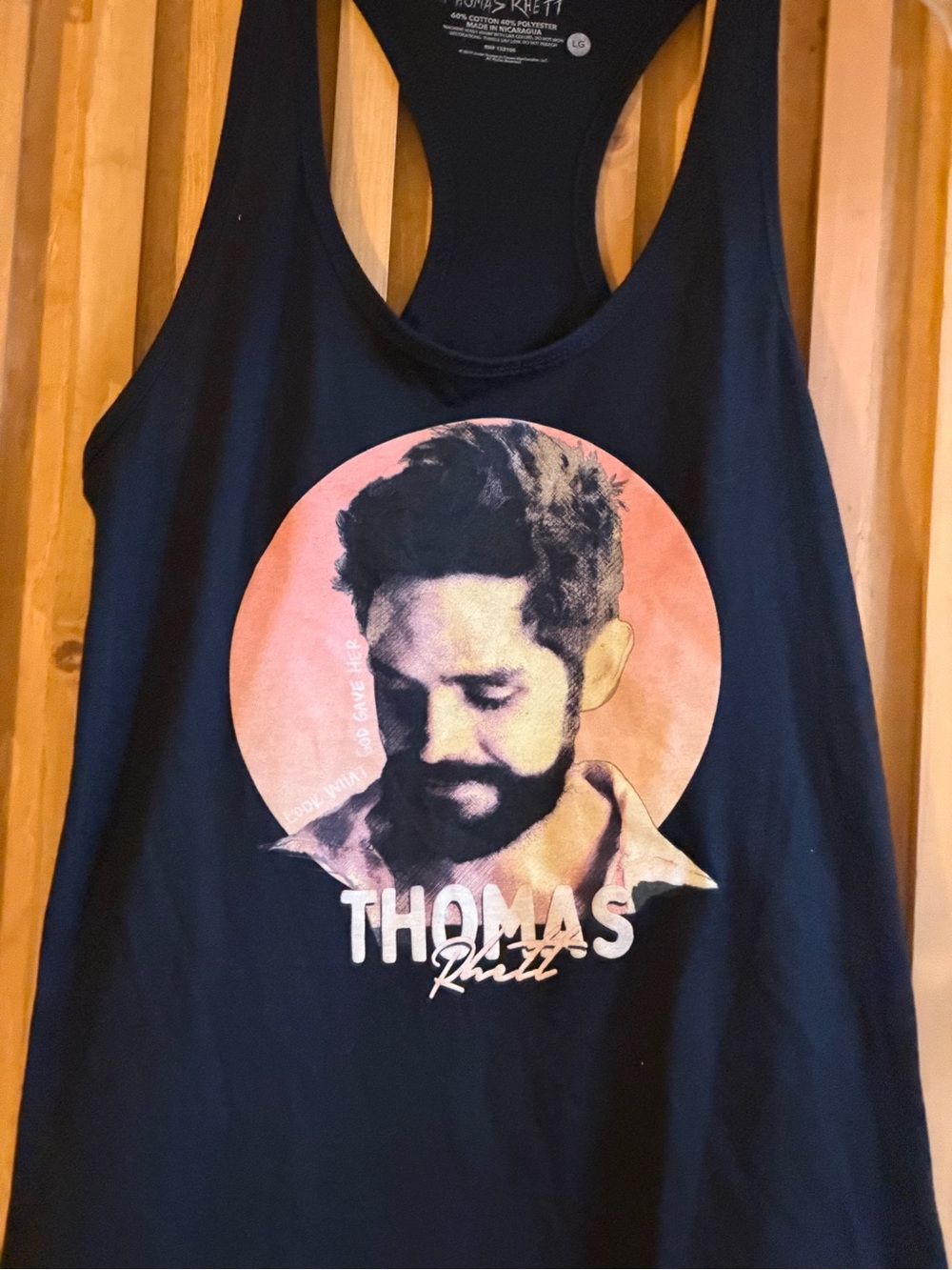 Thomas Rhett Black Graphic Racerback Tank Top - Picture 2 of 4